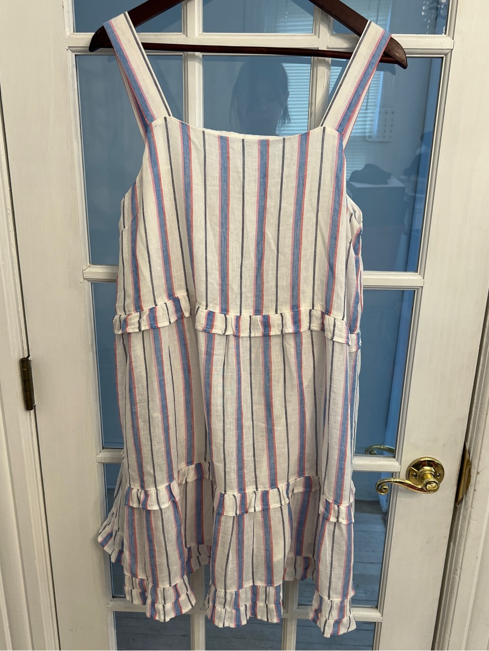 RAILS Women’s Sandy Tahiti Stripe Linen Blend Ruffle Mini Dress XL